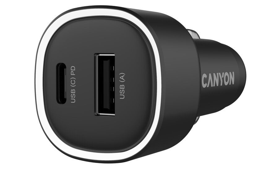 CANYON OnDrive 85 PD 83W USB-A+USB-C Black nabíječka do auta