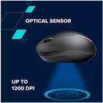 CANYON Optická bezdrôtová myš MW-4, 1200 dpi, Bluetooth, batéria AA, čierna
