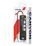 CANYON replikátor portů DS-13 7v1, 1xUSB-C PD 100W, 1xHDMI (4K), 3x USB 3.0, SD/micro čtečka, průhledný