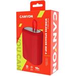 CANYON reproduktor BSP-4, BT V5.0, BLUETRUM AB5365A, 5W, 1200mAh, USB-C, microSD, červená