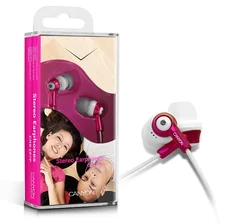 CANYON sluchátka CNR-EP7P 20Hz-20kHz, kabel 1,5m, ear plug, white+pink