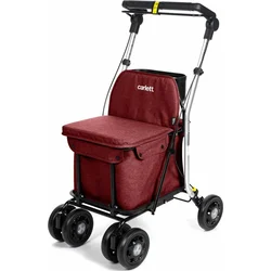 Carlett Nákupní taška na kolečkách Senior Comfort Pro 38 l, vínová
