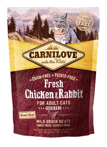 Carnilove Cat Fresh Chicken & Rabbit 0,4kg granule pre mačky