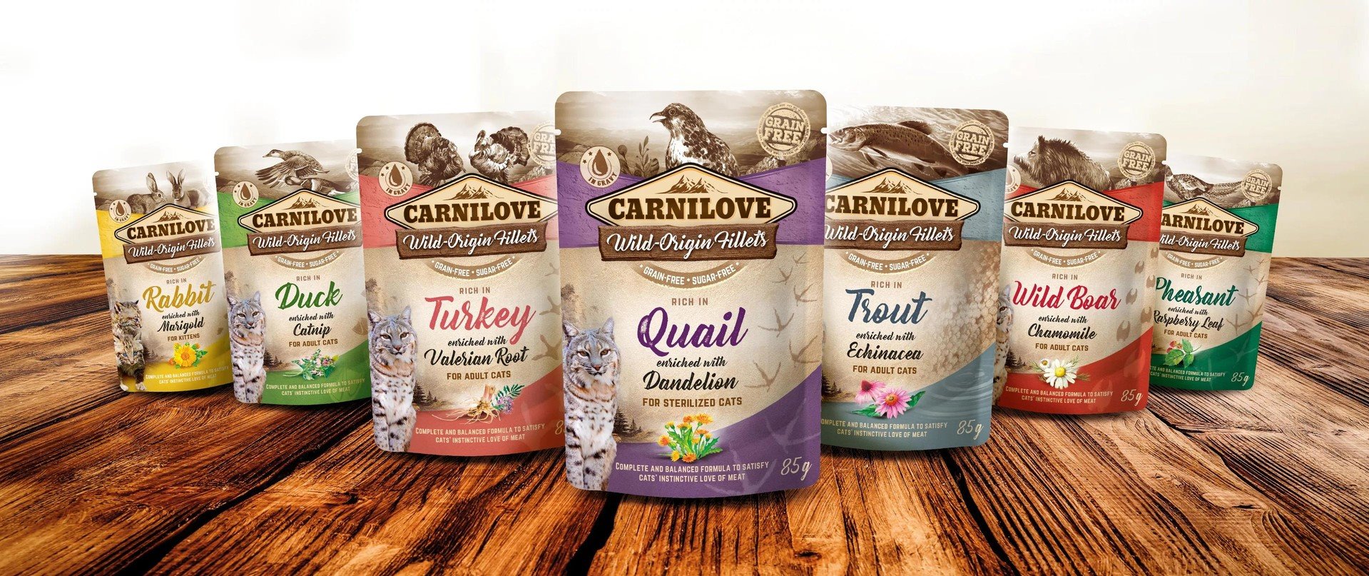 Carnilove Cat Pouch Rich in Quail Enriched with Dandelion for sterilized 85g kapsičky pro kočky
