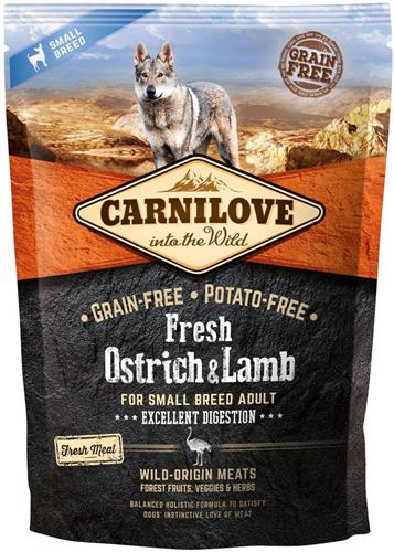 Carnilove Dog Fresh Ostrich & Lamb for small breed 1,5kg granule pro psy