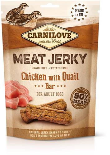 Carnilove Jerky Quail & Chicken Bar 100g pamlsky pro psy