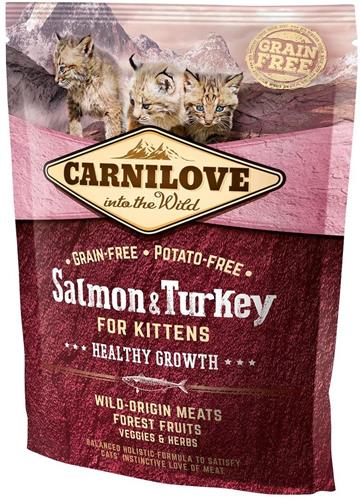 Carnilove Losos a morčacie mäso pre mačiatka - Zdravý rast 400g granúl pre mačiatka