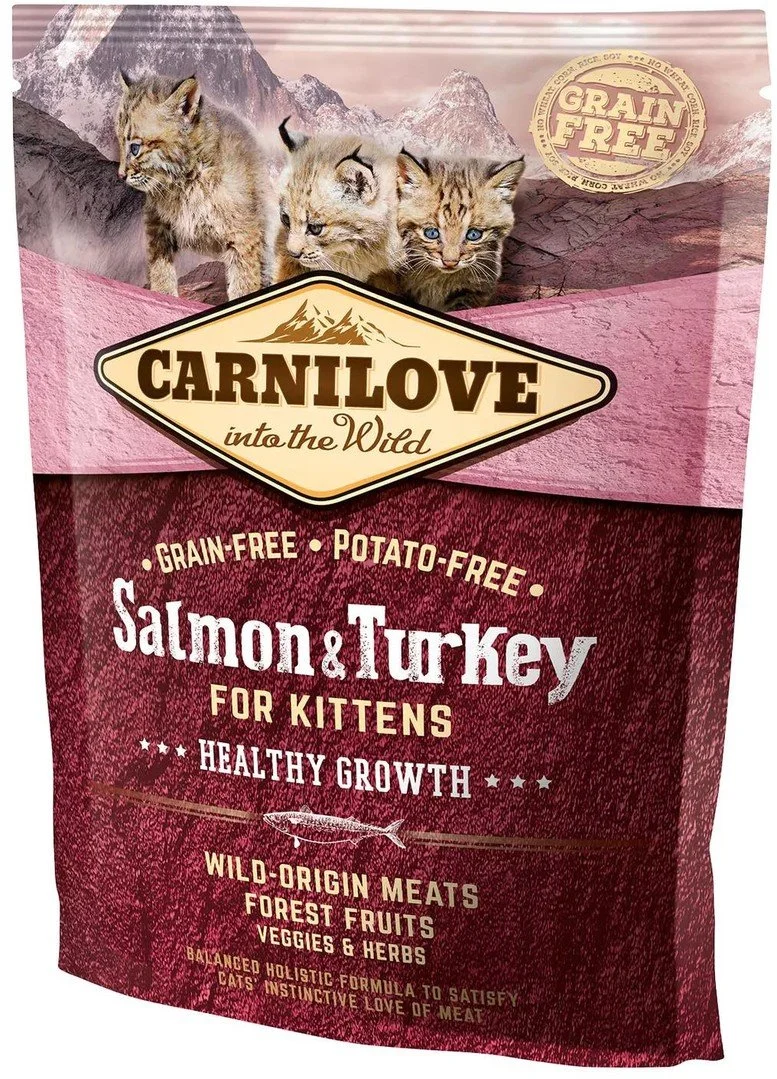 Carnilove Losos a morčacie mäso pre mačiatka - Zdravý rast 400g granúl pre mačiatka