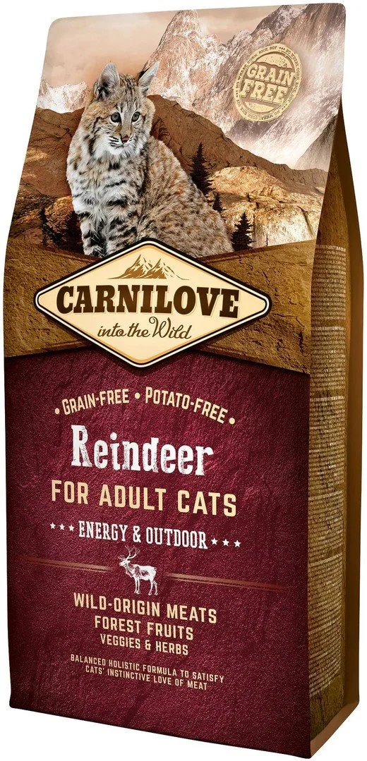 Carnilove Reindeer pre dospelé mačky - Energy & Outdoor 6kg granúl pre mačky