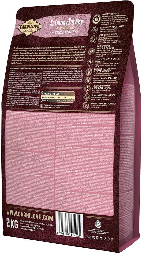 Carnilove Salmon & Turkey for Kittens – Healthy Growth 2kg granule pro koťata