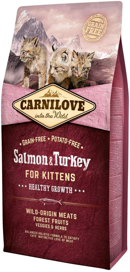 Carnilove Salmon & Turkey for Kittens – Healthy Growth 6kg granule pro koťata