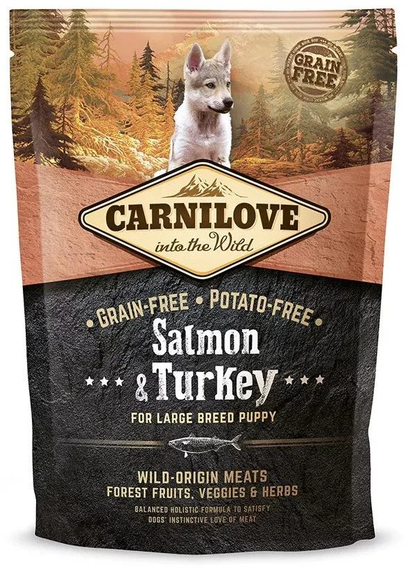Carnilove Salmon & Turkey for Large Breed Puppy 1,5kg granule pro štěňata