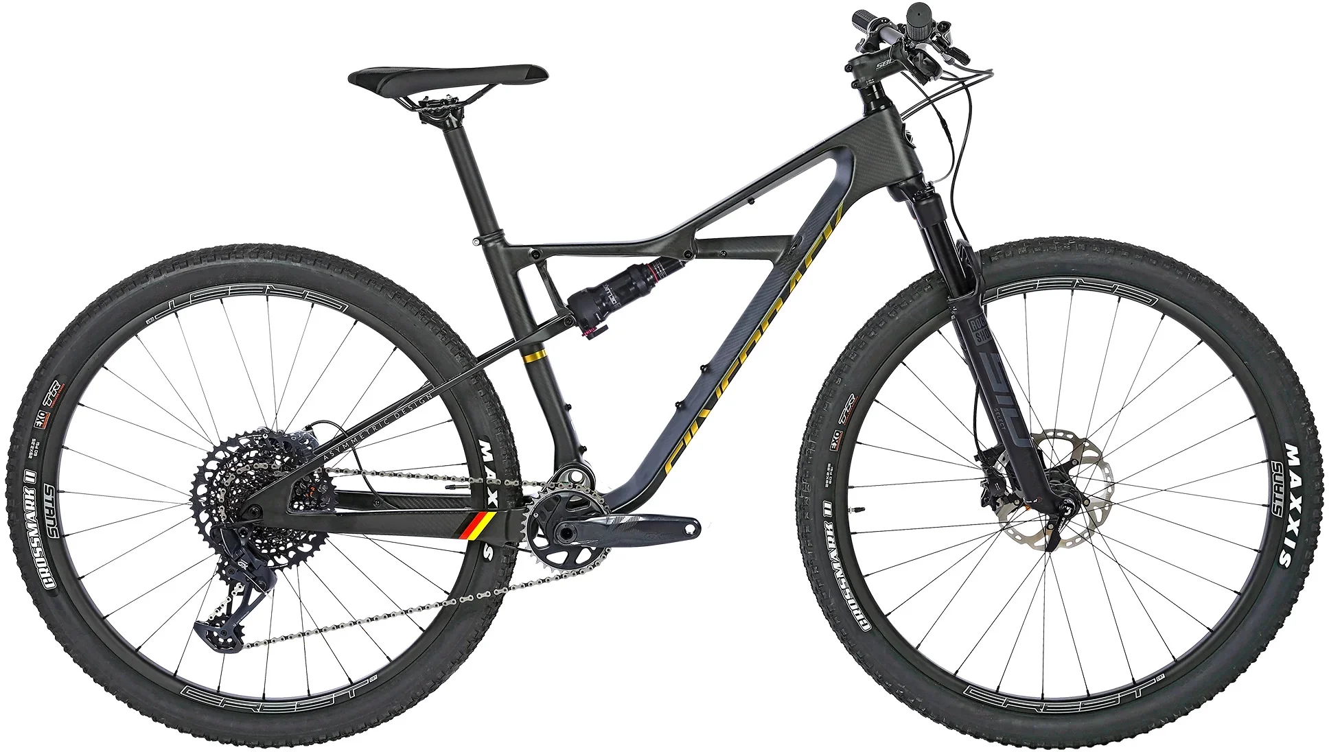 Celoodpružené kolo SILVERBACK CF - SRAM GX 12s, vel.M - Matt Black / Silver