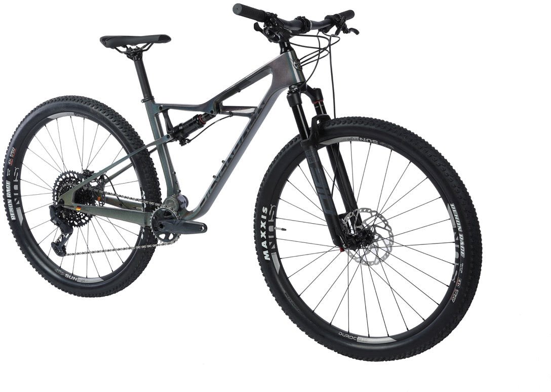 Celoodpružený bicykel SILVERBACK STRATOS CF - SRAM GX 12s, veľkosť L - Matt Black / Silver