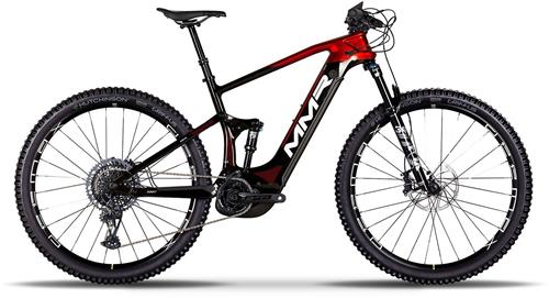Celoodpružený elektrický bicykel MMR X-BOLT 120 10 BLACK N CHROME RED veľkosť S 2023