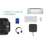 Cestovná dokovacia stanica i-tec Thunderbolt 3 Dual 4K Display s dodávkou energie 60 W + univerzálna nabíjačka i-tec 77