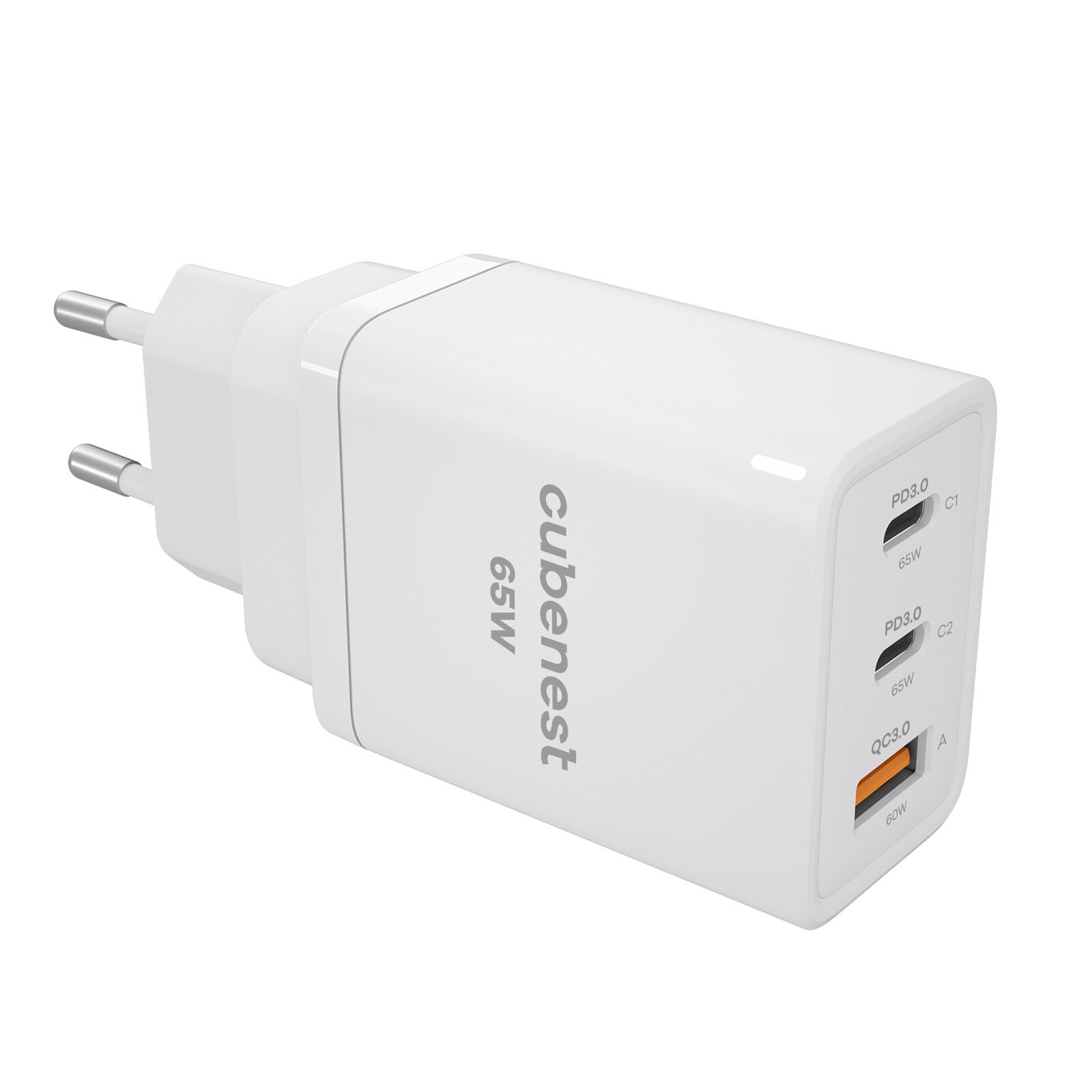 Cestovný PD GaN adaptér Cubenest 65W S3D1
