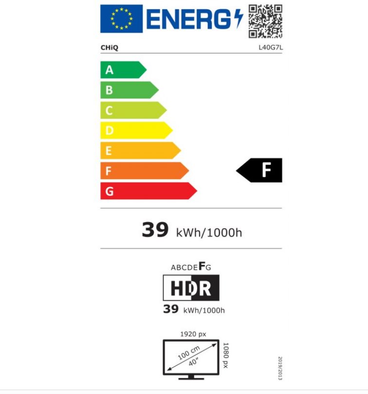 CHiQ L40G7L TV 40", FHD, smart, Android 11, dbx-tv, Dolby Audio, bezrámčekový