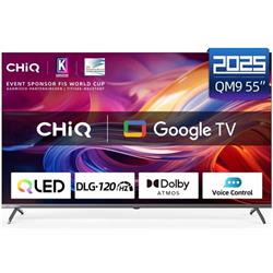 CHiQ U55QM9V TV 55", UHD, QLED, Google TV 5.0, DLG 120 Hz, MEMC, Dolby Atmos