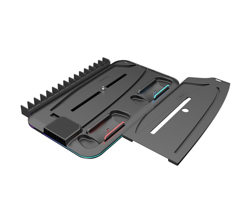 Chladiaci stojan CANYON CS-51 pre PS5 s RGB, Slim/DE dobíjací, čierny