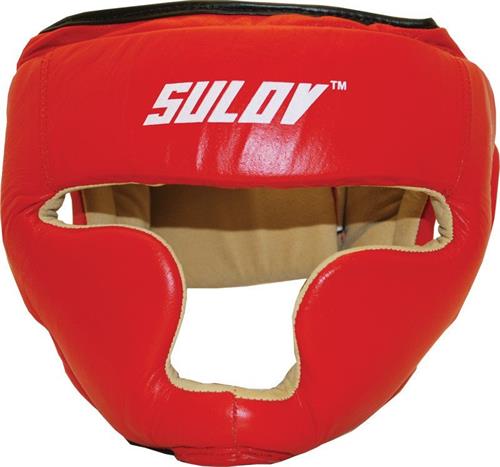 Chránič hlavy uzavřený SULOV, kožený, vel.L, červený