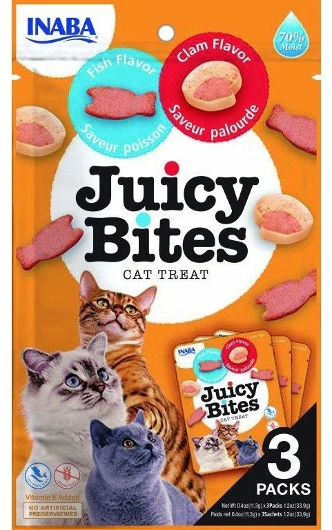 Churu Cat Juicy Bites Fish&Clam Flavor 3x11,3g