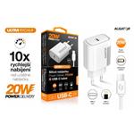 Chytrá síťová nabíječka ALIGATOR Power Delivery 20W, USB-C/USB-C kabel