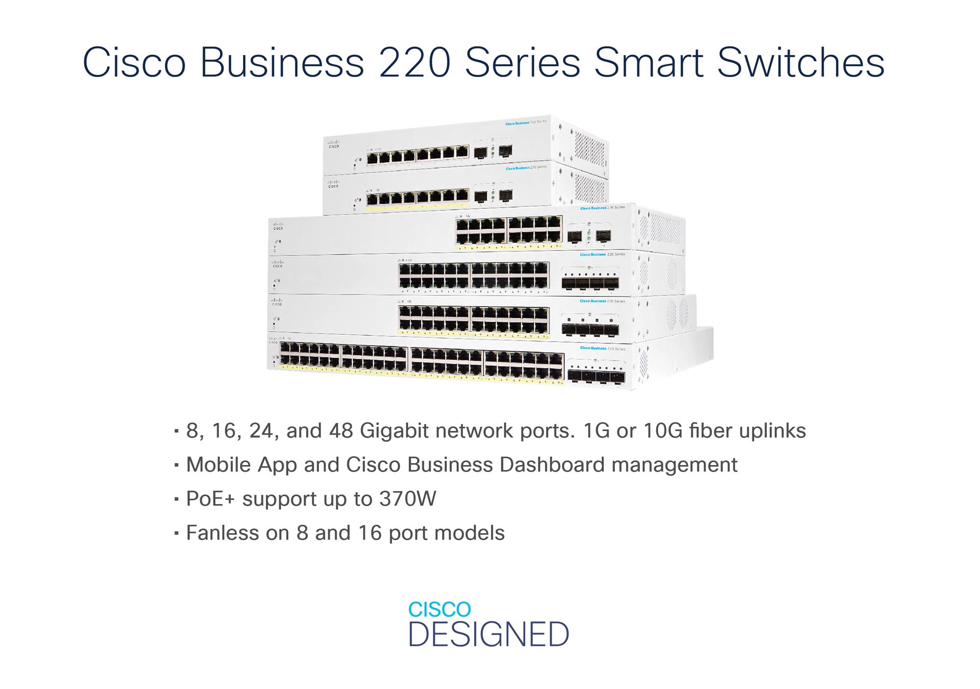 Cisco CBS220-16T-2G-EU, prepínač