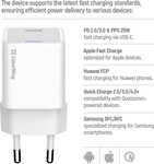 ColorWay 1x USB-C/ sieťová nabíjačka/ GaN/ PD/ PPS/ 25W, biela