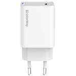 ColorWay 1x USB-C/ sieťová nabíjačka/ GaN/ PD/ PPS/ 45W/ biela