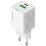 ColorWay 1x USB-C/ sieťová nabíjačka/ GaN/ PD/ PPS/ QC/ 30W/ 100cm kábel v balení/ biela