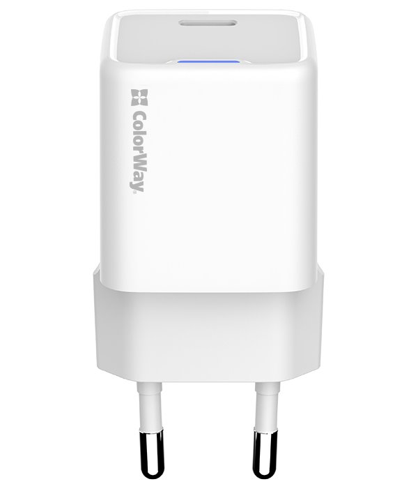 ColorWay 1x USB-C/ síťová nabíječka/ GaN/ PD/ PPS/ 35W, Bílá