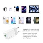 ColorWay 1x USB-C/ síťová nabíječka/ GaN/ PD/ PPS/ QC/ 35W, Bílá