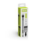 ColorWay 3v1 USB - Lightning, microUSB a USB-C 4.0A 1,2 m