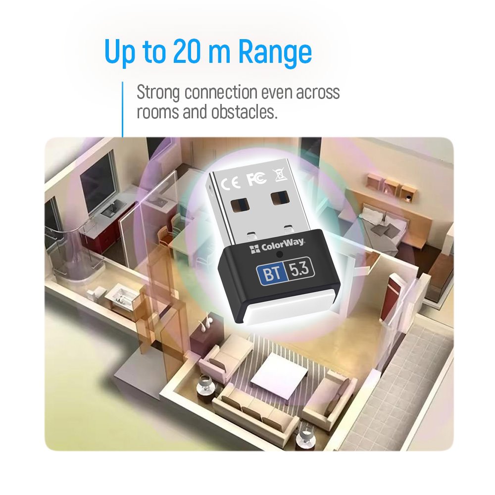 ColorWay Bluetooth BT 5.3 Adaptér/ USB-A