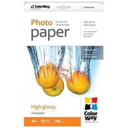 ColorWay fotopapier/ high glossy 200g/m2, A4/ 50 ks PG200050A4