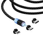 ColorWay nabíjecí kabel 3v1 USB - Lightning, microUSB a USB-C 1m, magnetický