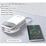 ColorWay powerbanka 30 000mAh, 1x USB QC3.0/ USB-C/ Lightning/ 22,5W/ Bílá