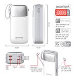 ColorWay powerbanka 30 000mAh, 1x USB QC3.0/ USB-C/ Lightning/ 22,5W/ Bílá