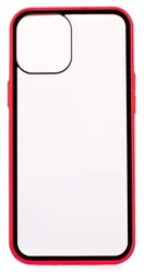 ColorWay Smart Matte Clear Case pre iPhone 12 Pro Max, červený CW-CSCAI12PM-RD