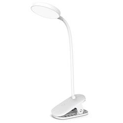 ColorWay stolní LED lampa, klip, bílá