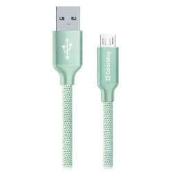 ColorWay USB - microUSB kabel 1m 2.1A, mint zelená