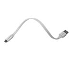 ColorWay USB - microUSB kabel 25cm, plochý, bílá