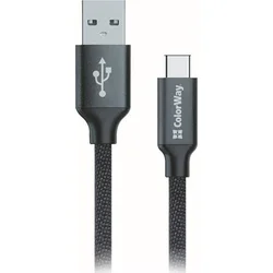 ColorWay USB - USB Type-C kabel 1m 2.1A, černý
