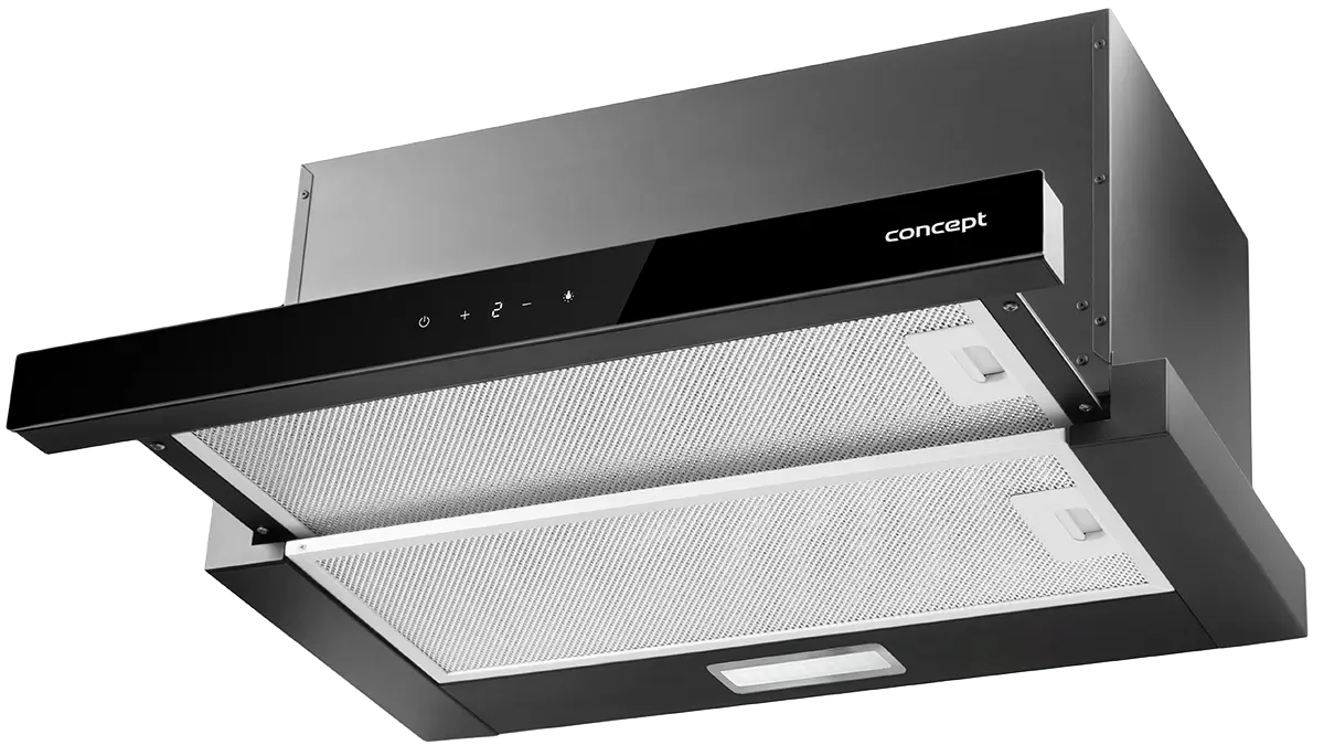 Concept OPV3860BC Vestavný odsavač výsuvný Black, 60 cm