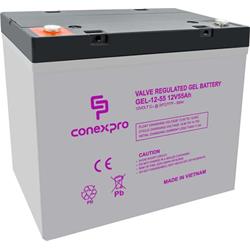 Conexpro baterie gelová, 12V, 55Ah, životnost 10-12 let, M6, Deep cycle