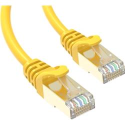 Conexpro slim patch kabel STP, CAT6A, 0.25m, žlutý