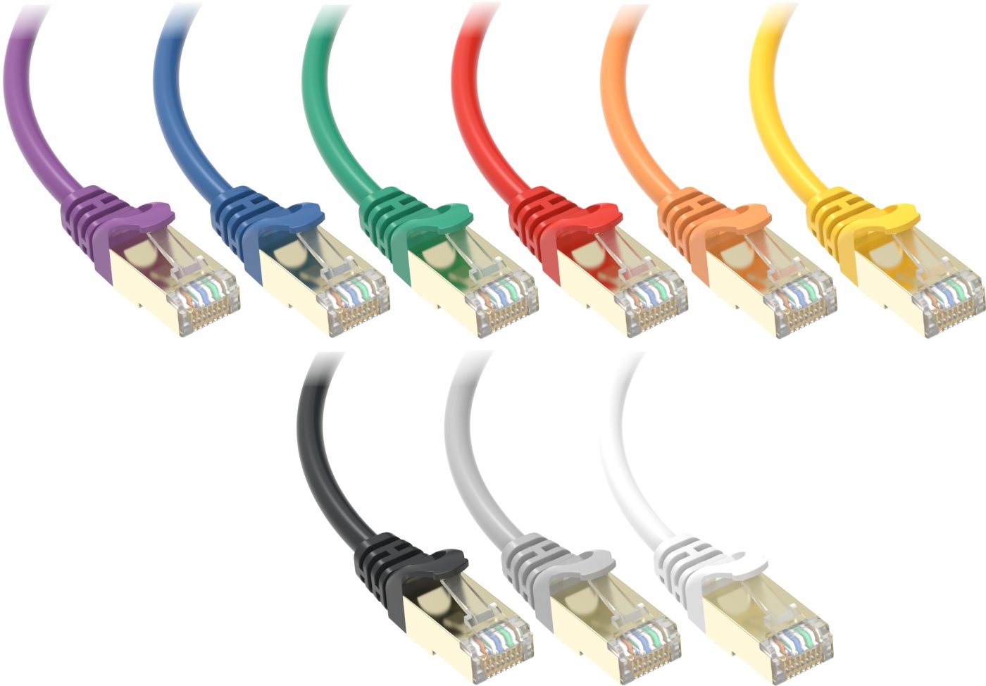 Conexpro slim patch kabel STP, CAT6A, 1m, oranžový