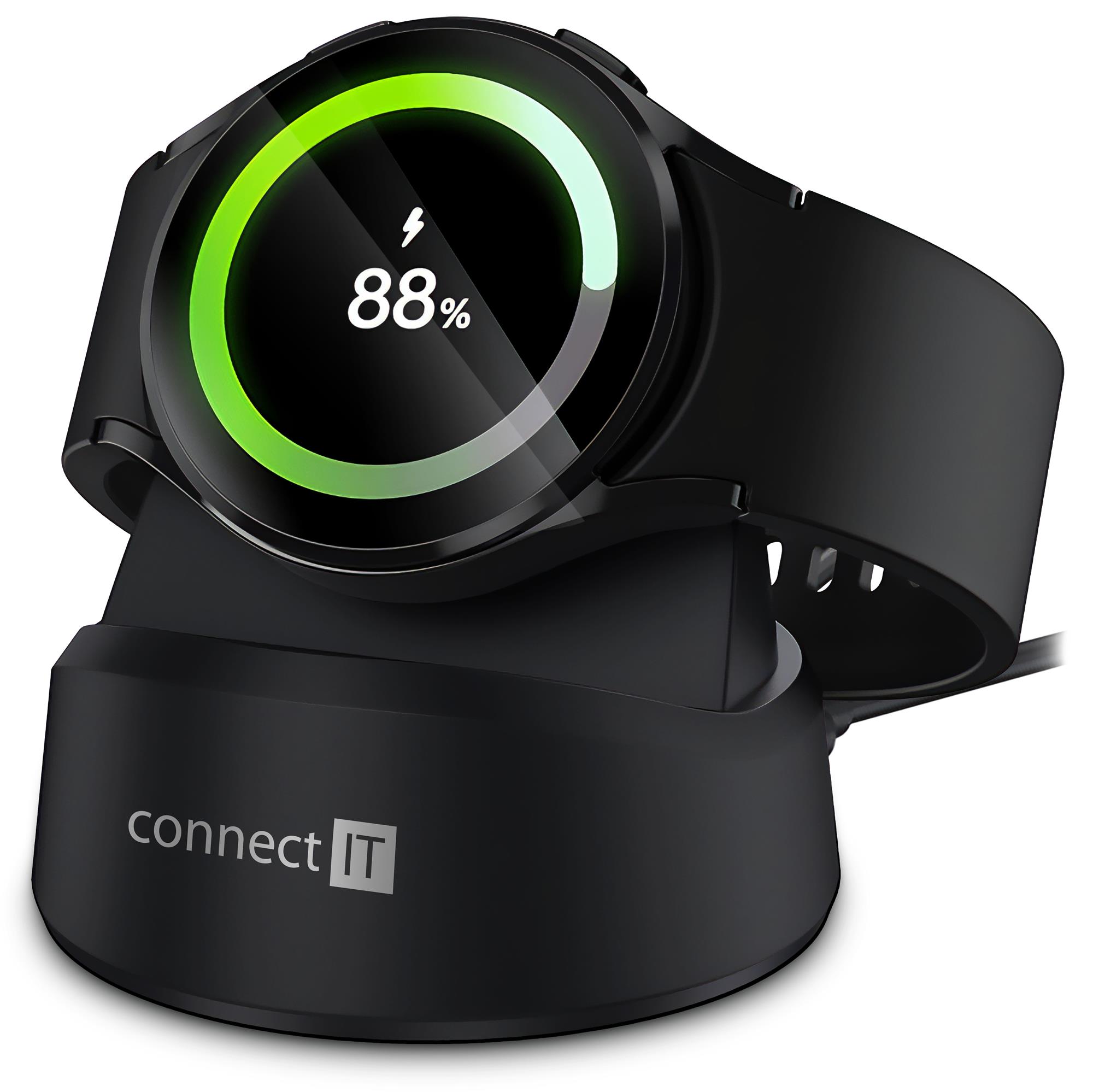 CONNECT IT Bezdrôtová nabíjačka WatchCharger kompatibilná so zariadením Samsung, čierna