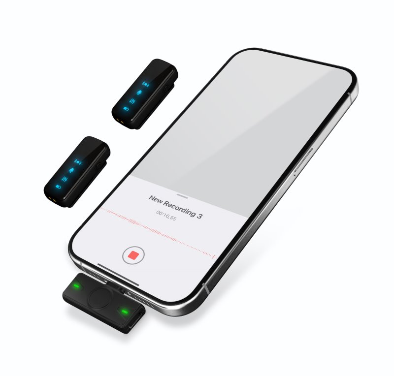 CONNECT IT Bezdrôtový mikrofón ClipMic Pro USB-C set ČIERNY